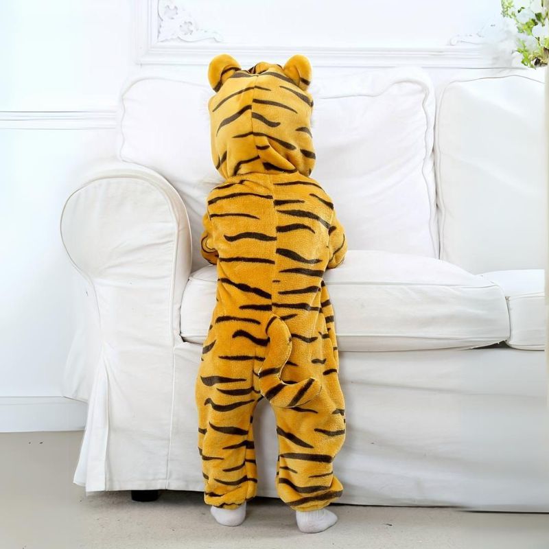 Mono para niños pequeños con temática animal – Algodón suave y forro polar hipoalergénico