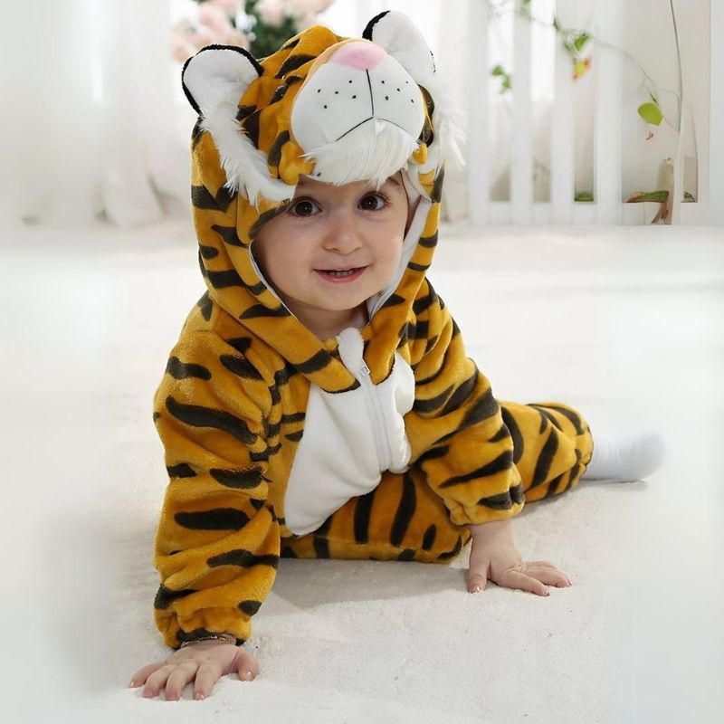 Mono para niños pequeños con temática animal – Algodón suave y forro polar hipoalergénico