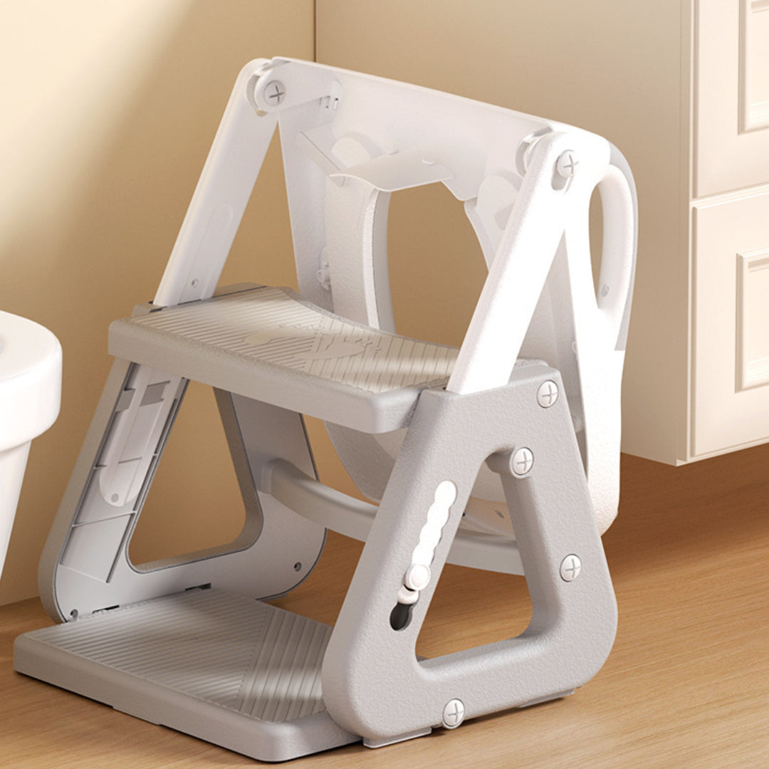 Asiento de entrenamiento para inodoro para niños pequeños con escalón y altura ajustable
