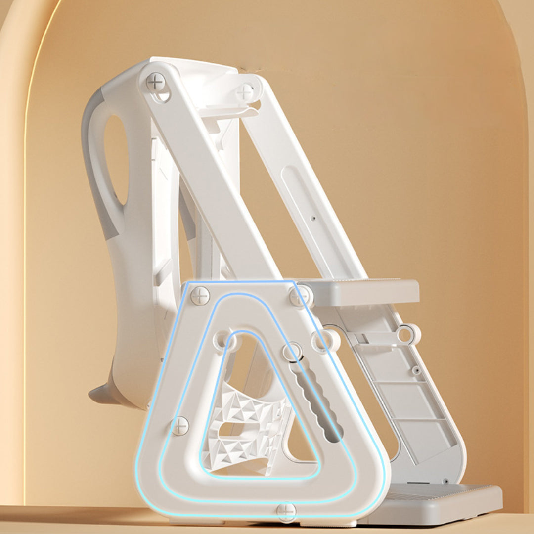 Asiento de entrenamiento para inodoro para niños pequeños con escalón y altura ajustable
