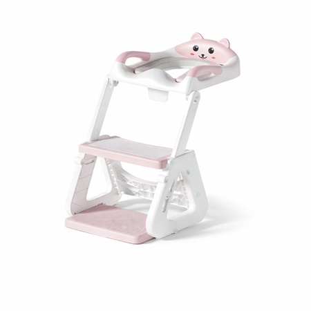 Asiento de entrenamiento para inodoro para niños pequeños con escalón y altura ajustable