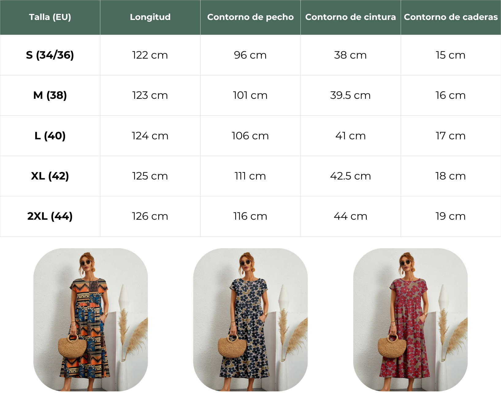 Vestido Midi Floral de Algodón y Lino