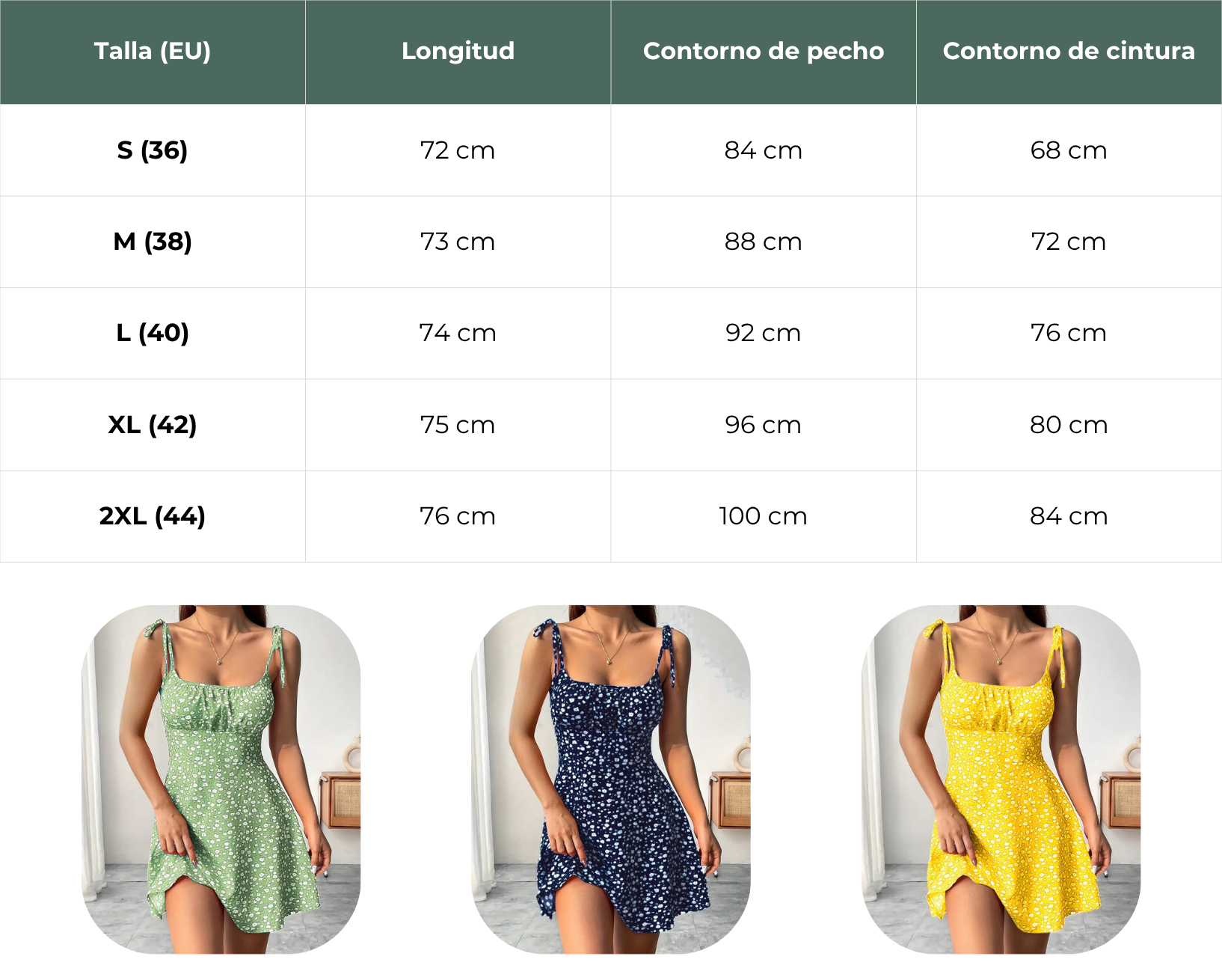 Edwina – Vestido Sin Mangas con Estampado Floral