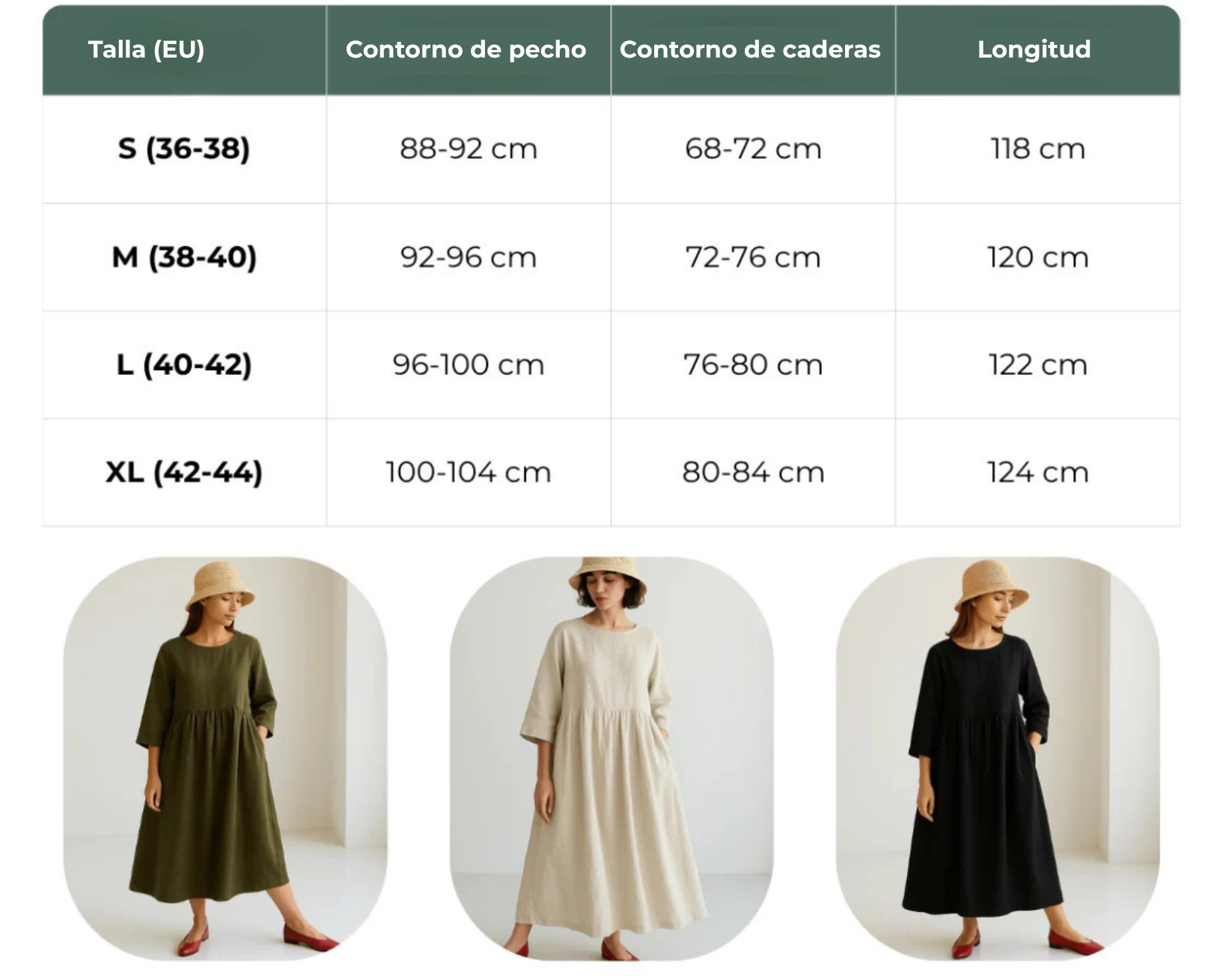 Vestido Largo de Lino | Elegancia Minimalista | Fresco y Confortable