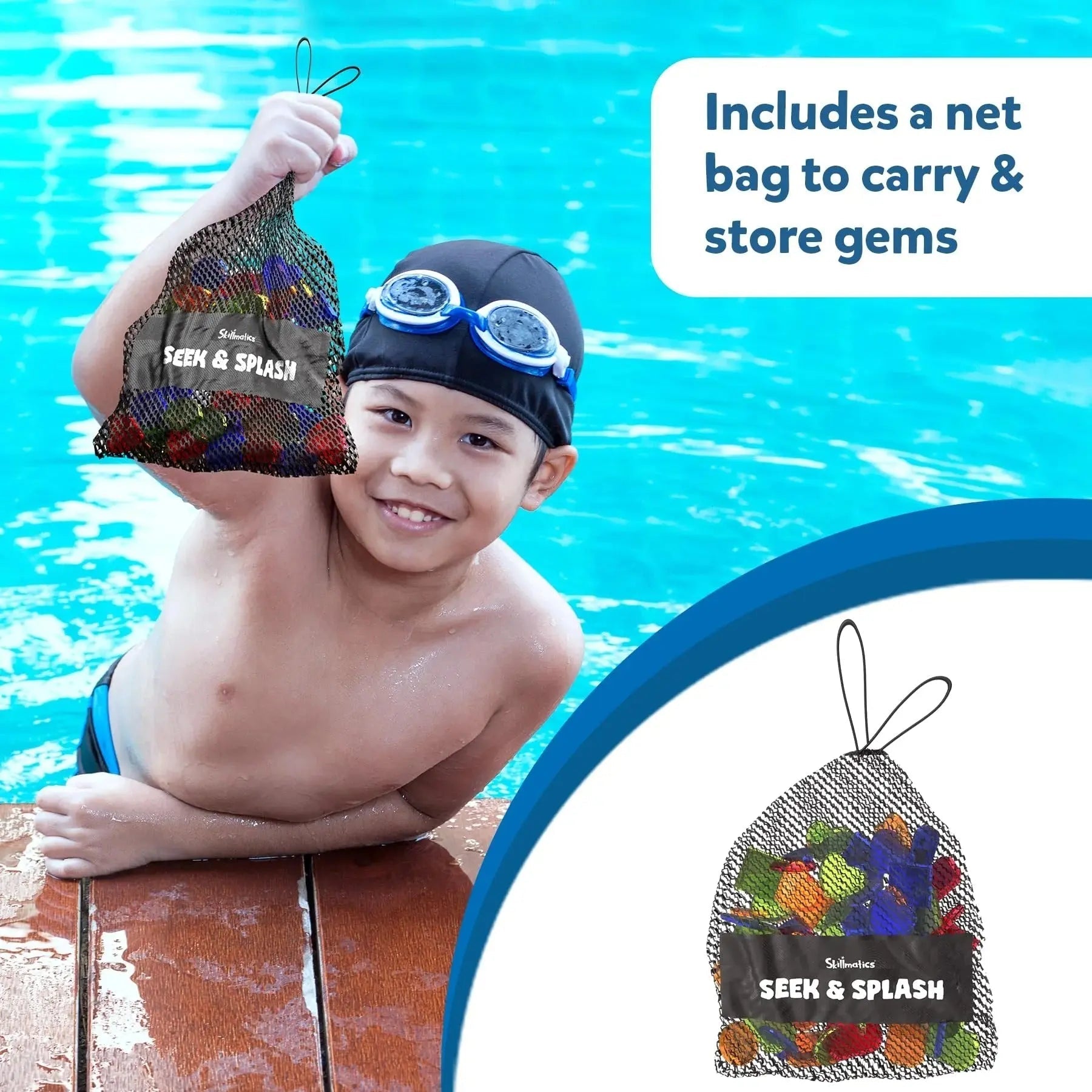 Juego subacuático de búsqueda de tesoros | Accesorios para piscina