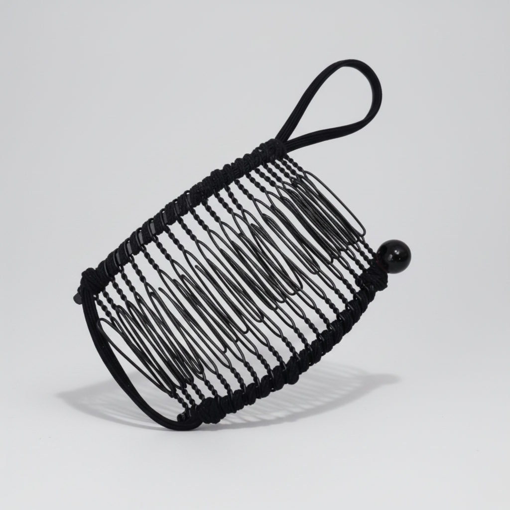 Pinza para el pelo con estilo retro, cabello grueso y voluminoso