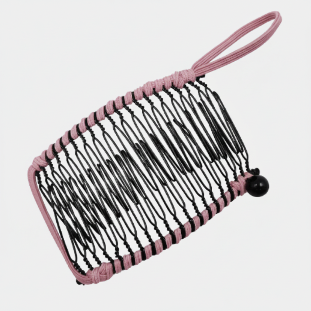 Pinza para el pelo con estilo retro, cabello grueso y voluminoso