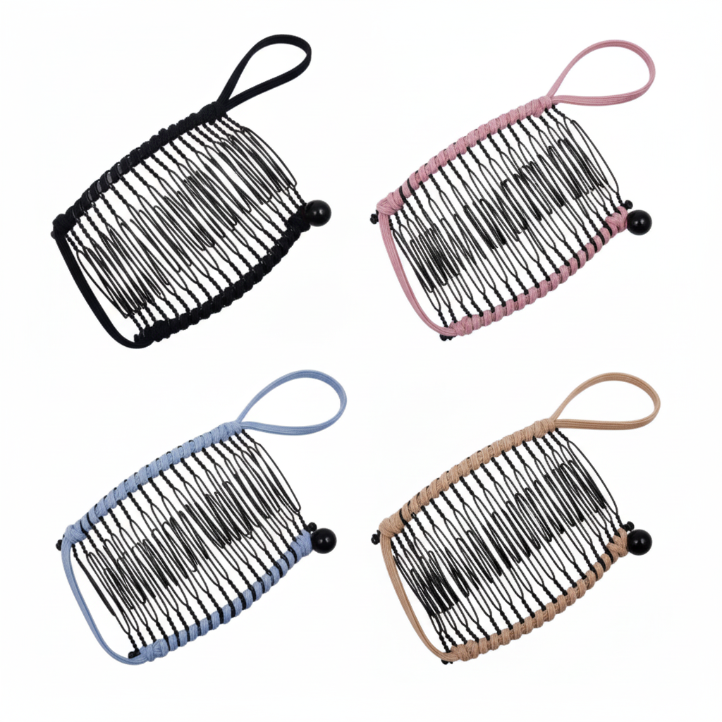 Pinza para el pelo con estilo retro, cabello grueso y voluminoso