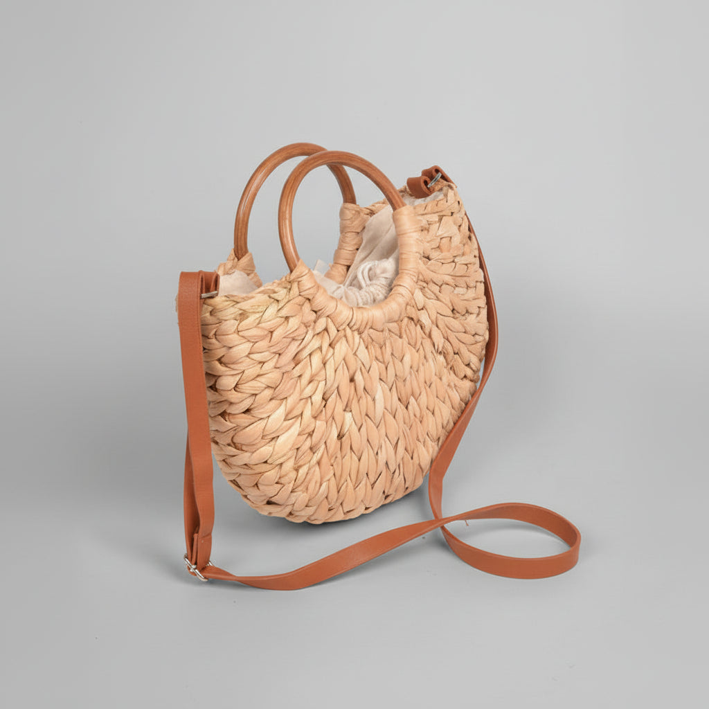 Bolso de mano con nudo torcido