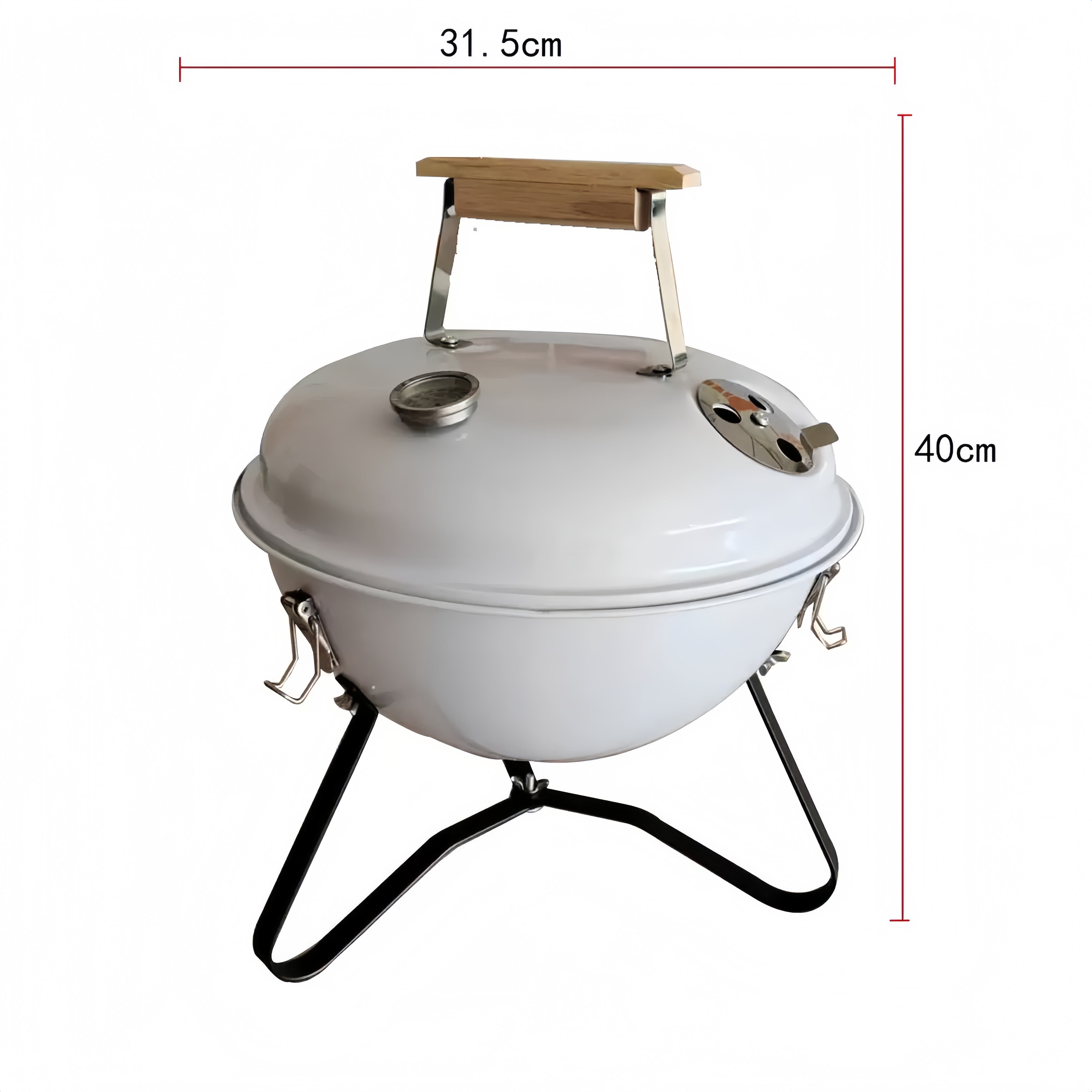 Barbacoa de carbón portátil KETTLE Calora - Formato compacto 31,5 cm con tapa