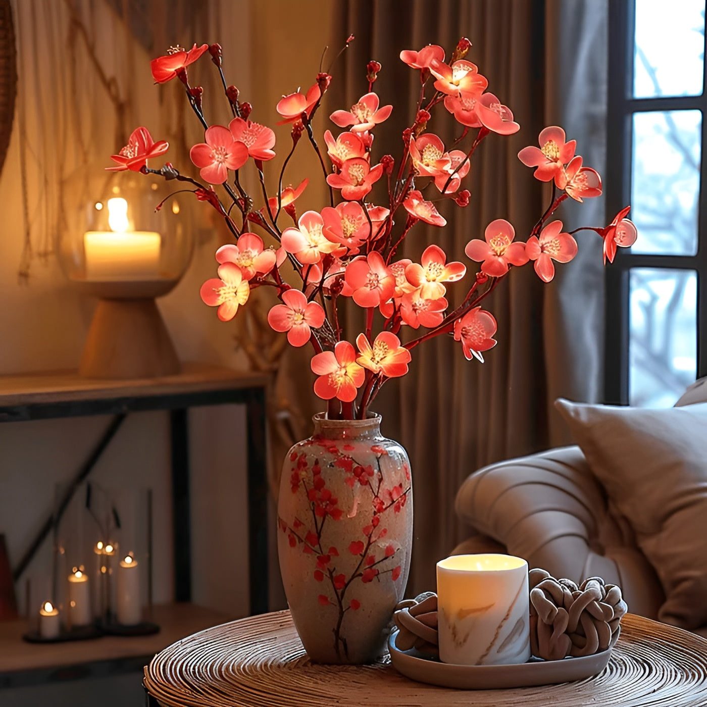 Lámpara LED decorativa EverLeaf Twig - Elegante diseño natural para la decoración del hogar y la oficina