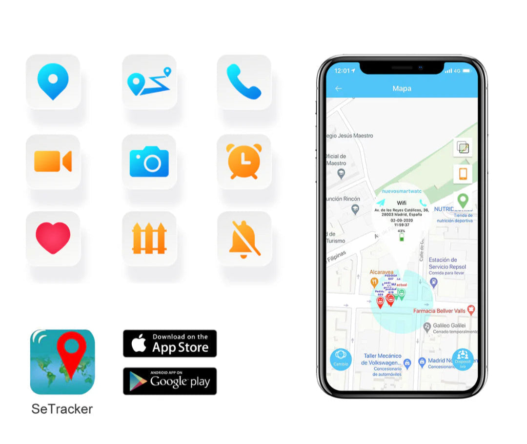 Reloj GPS Impermeable Para Niños | SOS, Ilamadas 4G, Juegos Inteligentes y Monitor de Actividad