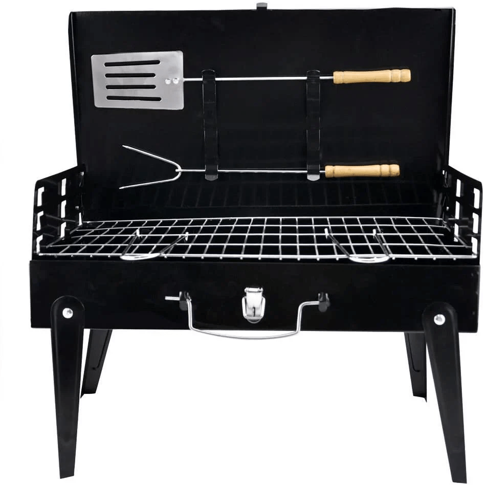 Barbacoa plegable de acero | Parrilla portátil para jardín y camping
