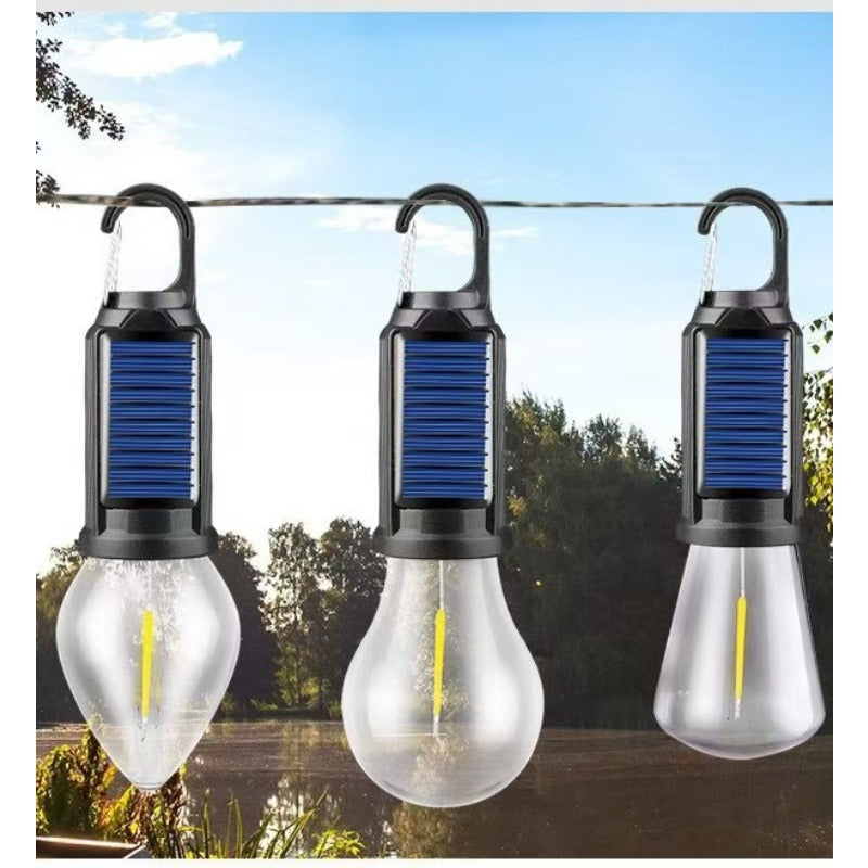 Linterna LED de camping solar y USB | Iluminación portátil recargable