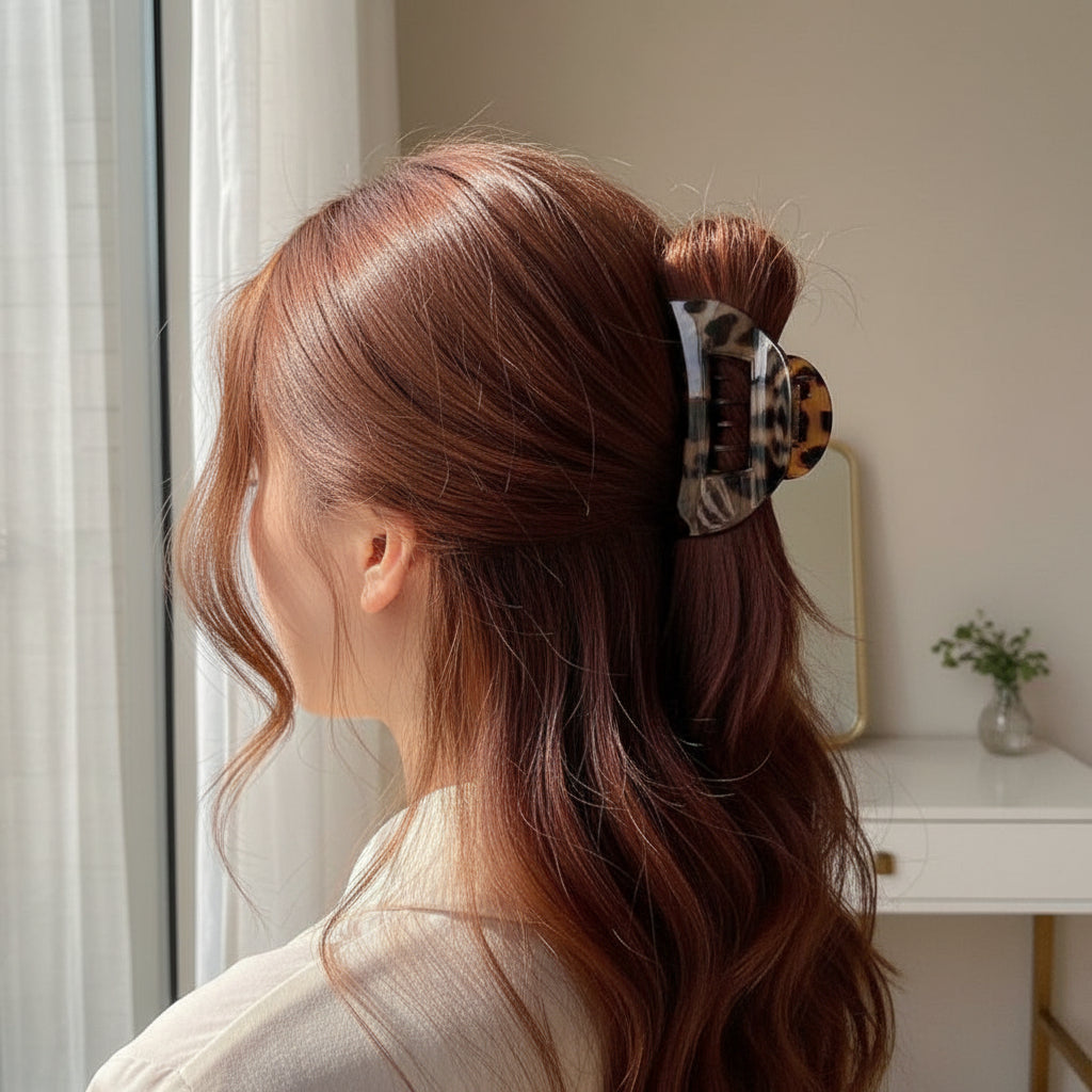 Pinza para el pelo de plástico, garra para cabello grueso, estilo elegante, gran sujeción, accesorio