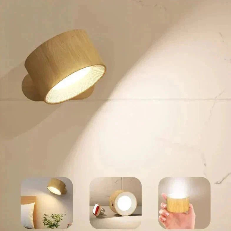 Lámpara de Pared Inalámbrica Lumino360 – Iluminación Regulable y Giratoria