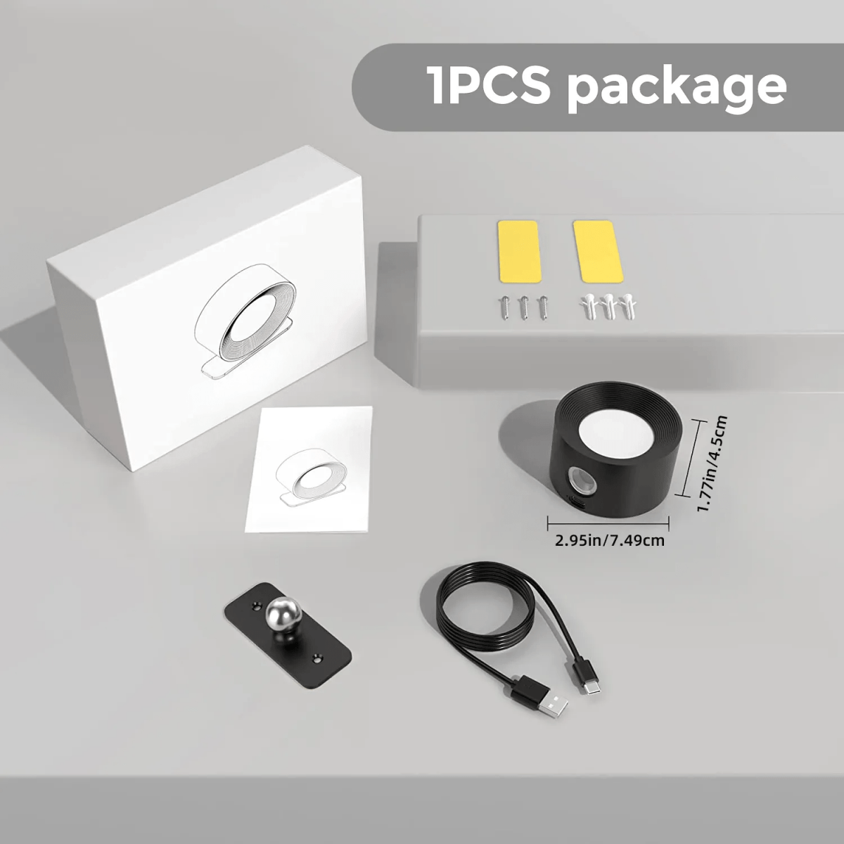 Lámpara de Pared Inalámbrica Lumino360 – Iluminación Regulable y Giratoria
