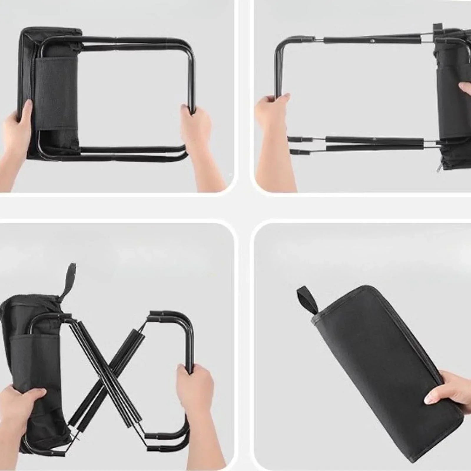Taburete de camping plegable | Asiento portátil resistente y compacto