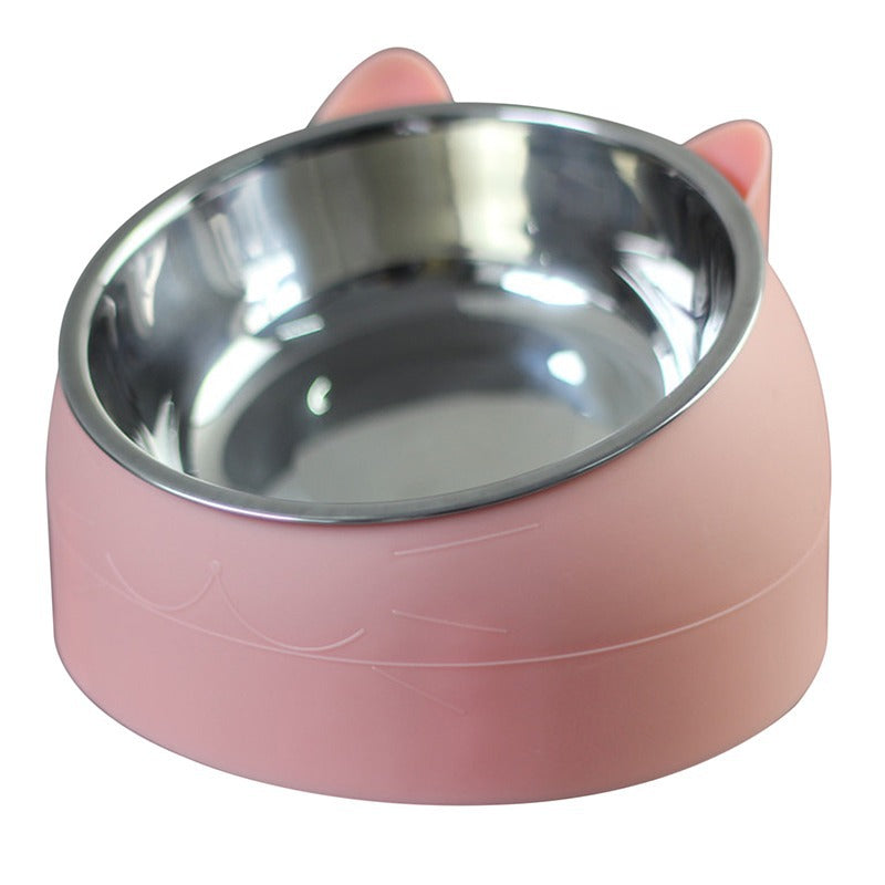 Comedero Antivómitos para Gatos con Inclinación de 15° – 200ml y 400ml — Rosa