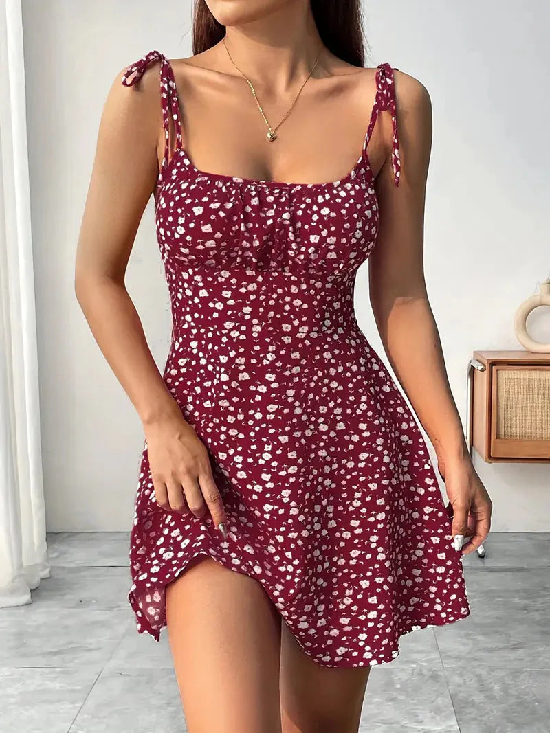 Edwina – Vestido Sin Mangas con Estampado Floral