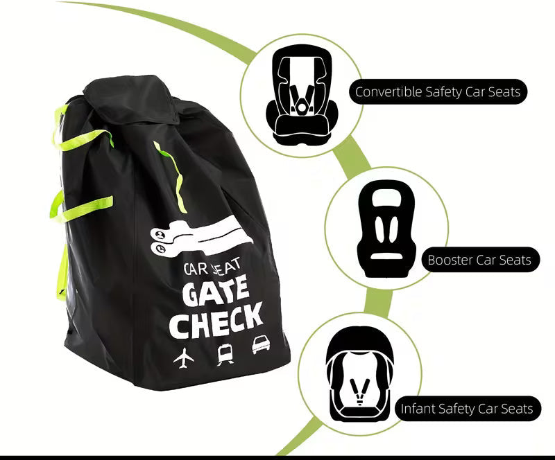 Mochila de viaje para silla de coche convertible | Protector de asiento para niños impermeable