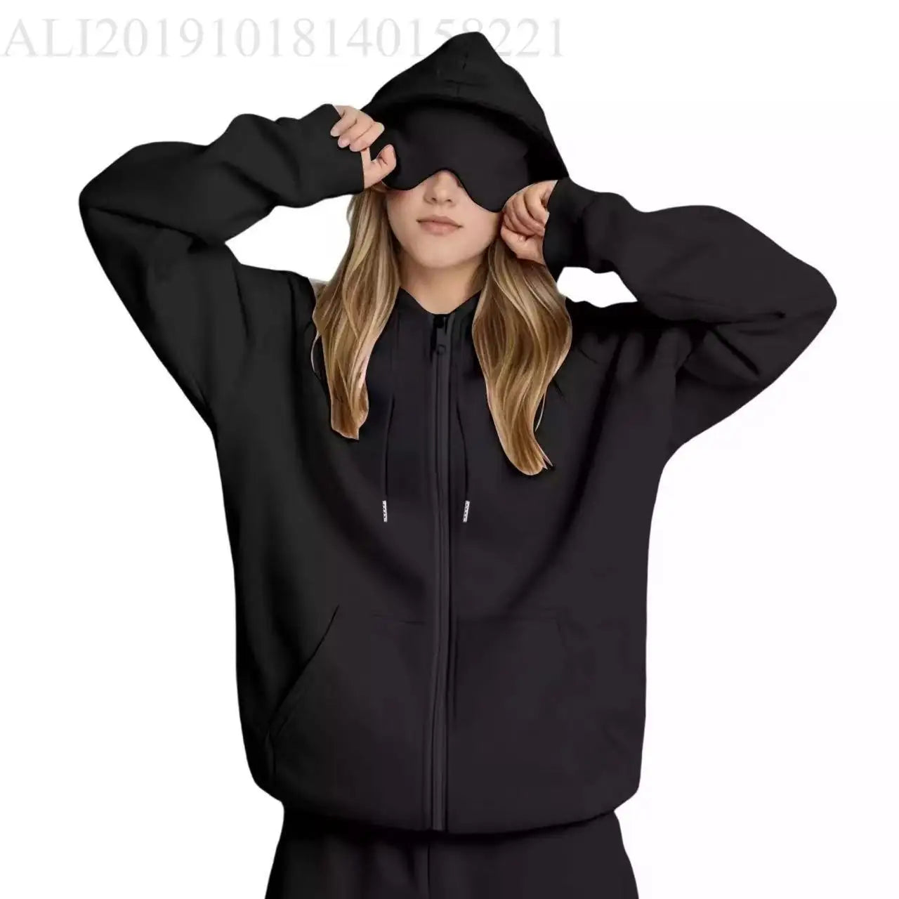 Sudadera con Capucha de Viaje Incognito™ para Mujer – Confort Absoluto y Máscara Integrada