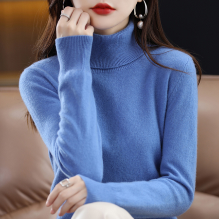 Suéter de cuello alto de cachemira para mujer – Elena
