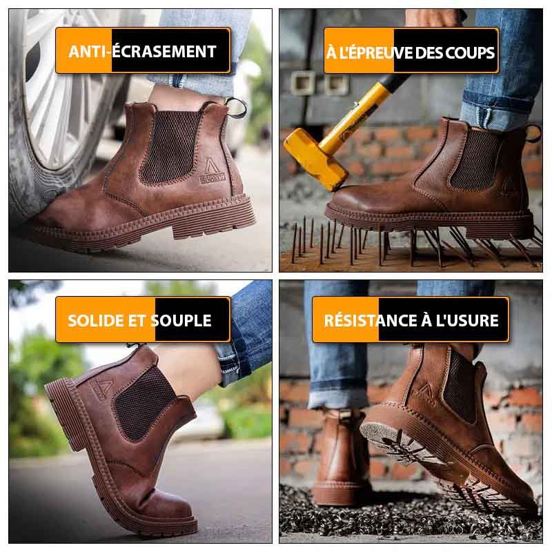 Botas de trabajo y seguridad con puntera de acero para hombre – DESCUENTOSMAX