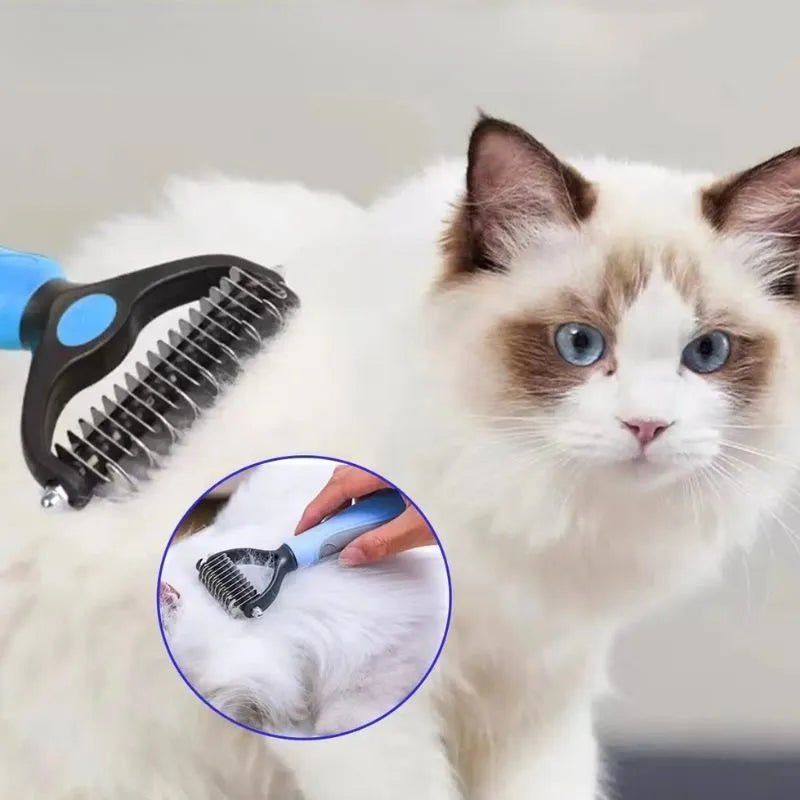 Cepillo de doble cara para gatos