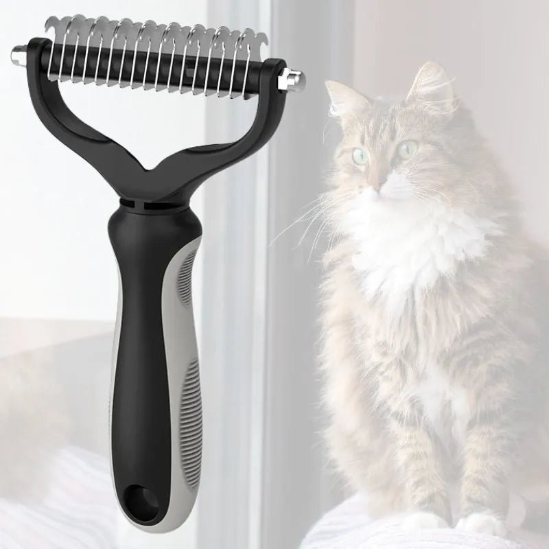 Cepillo de doble cara para gatos