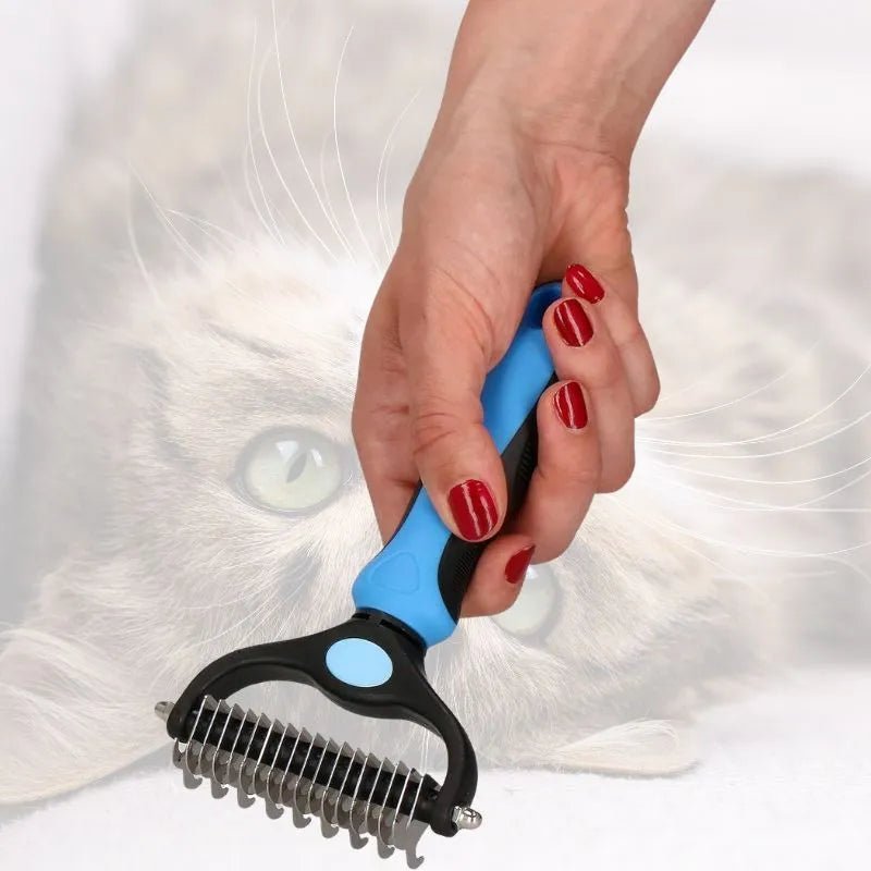 Cepillo de doble cara para gatos