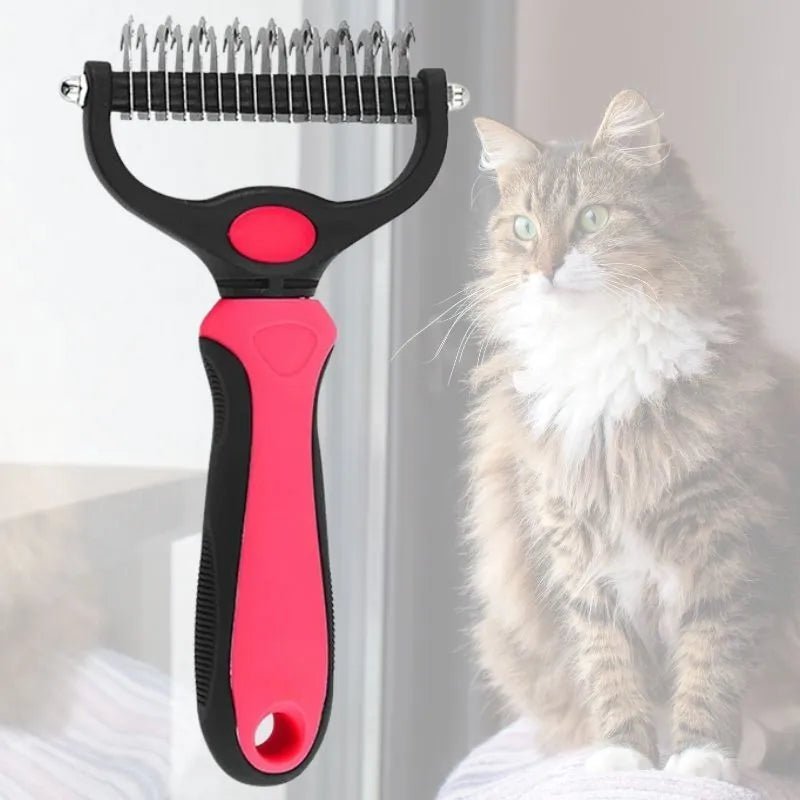 Cepillo de doble cara para gatos
