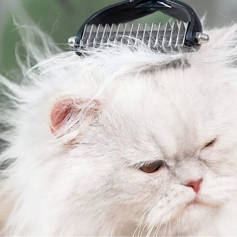 Cepillo de doble cara para gatos