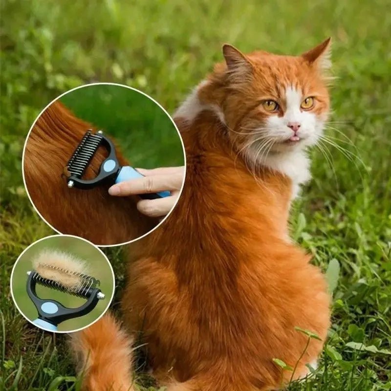 Cepillo de doble cara para gatos