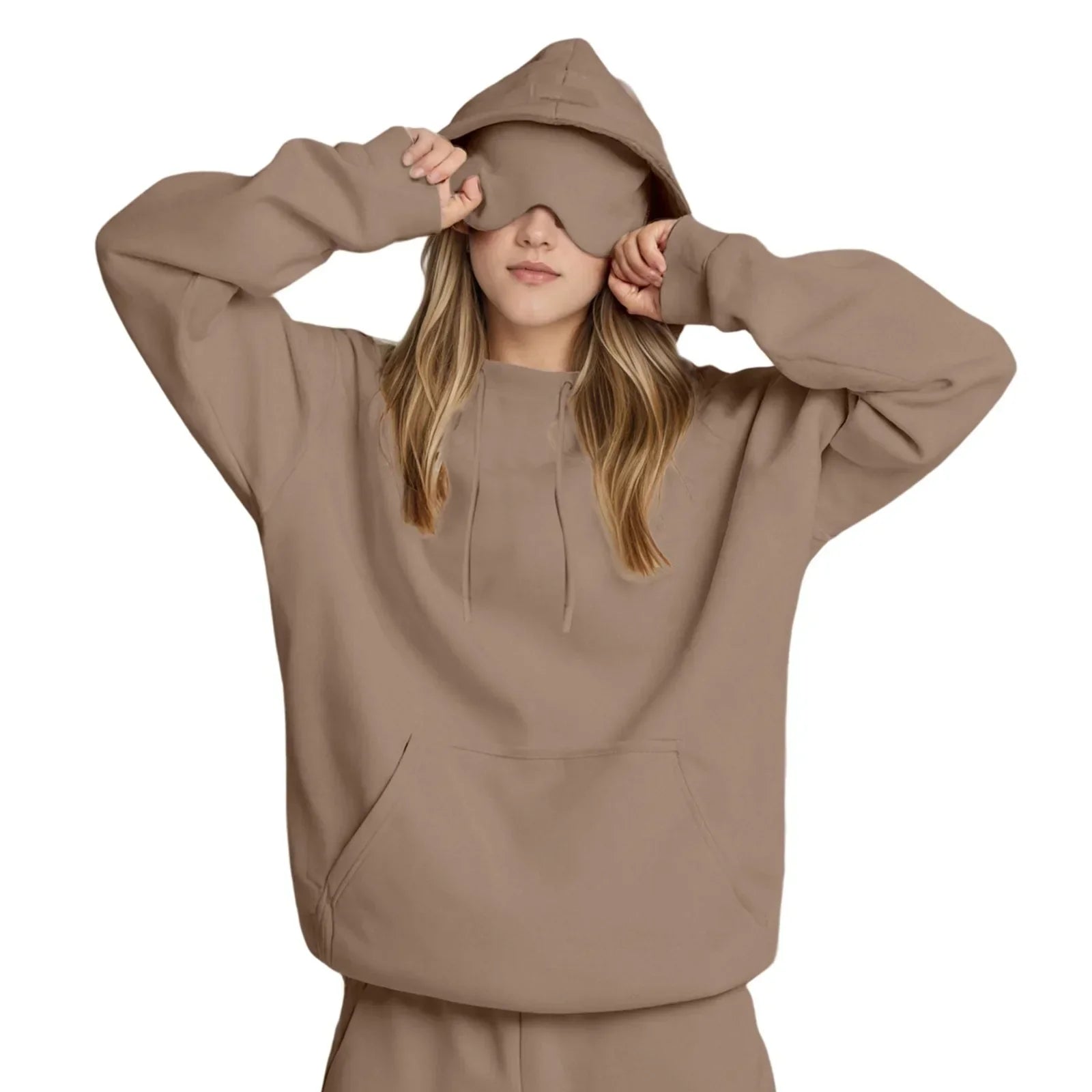 Sudadera con Capucha de Viaje Incognito™ para Mujer – Confort Absoluto y Máscara Integrada