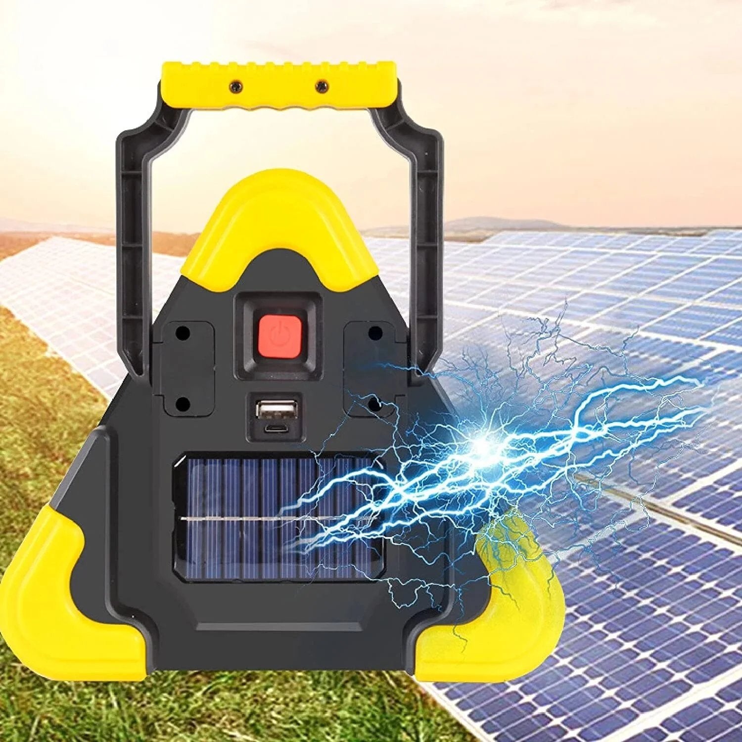 Dmax | Lámpara de seguridad solar triangular con LED de emergencia