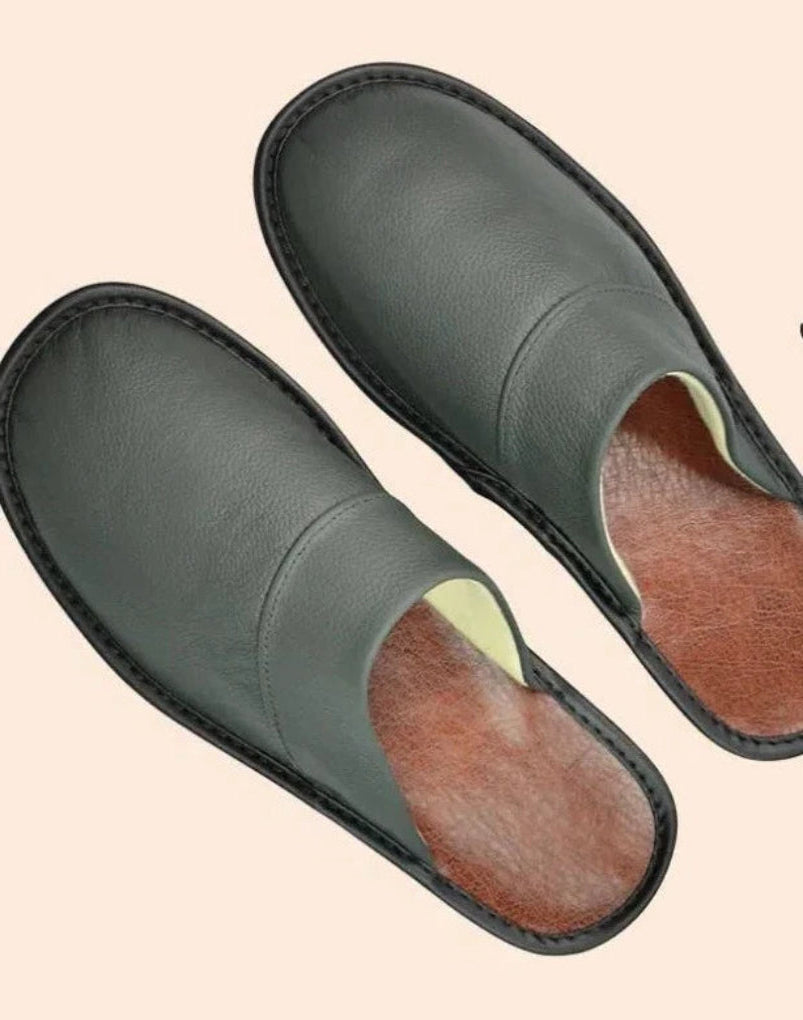 Zapatillas de Cuero Auténtico - Antideslizantes y Cómodas