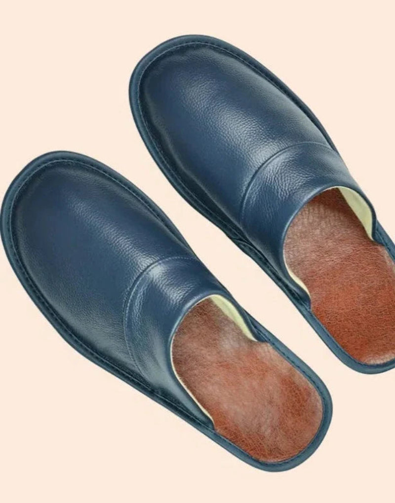 Zapatillas de Cuero Auténtico - Antideslizantes y Cómodas