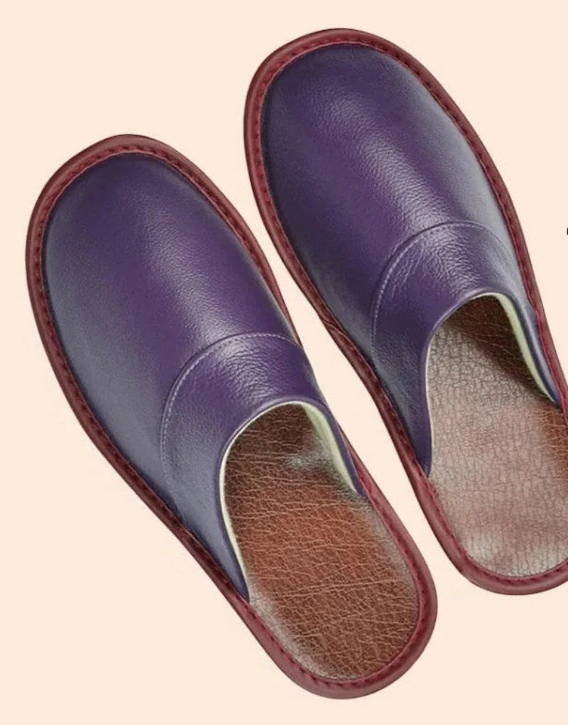 Zapatillas de Cuero Auténtico - Antideslizantes y Cómodas