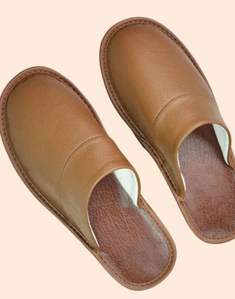 Zapatillas de Cuero Auténtico - Antideslizantes y Cómodas