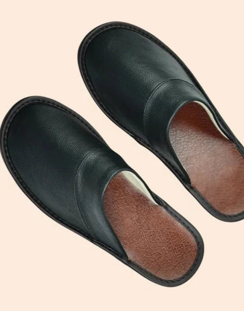Zapatillas de Cuero Auténtico - Antideslizantes y Cómodas