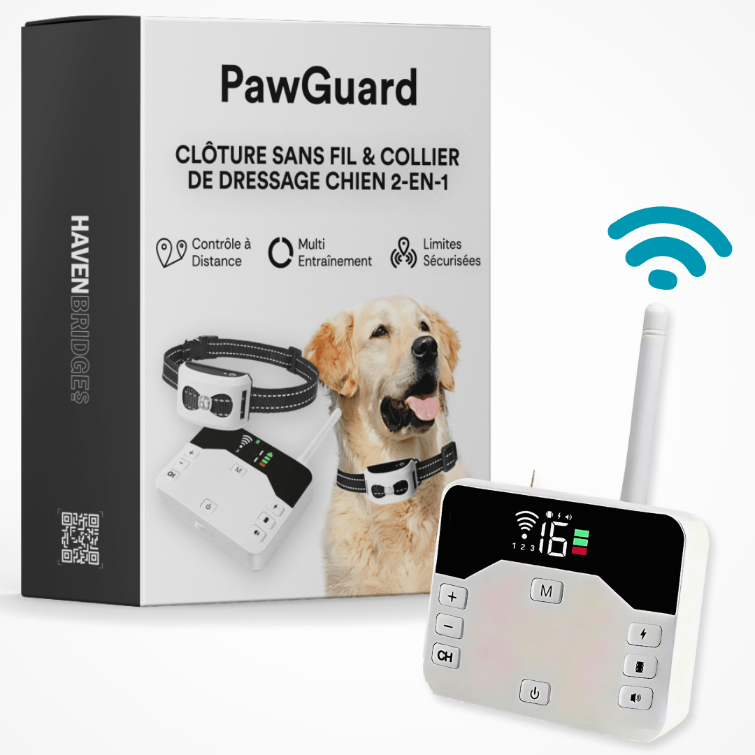 Cerramiento Inalámbrico y Collar de Adiestramiento para Perros 2 en 1 - PawGuard