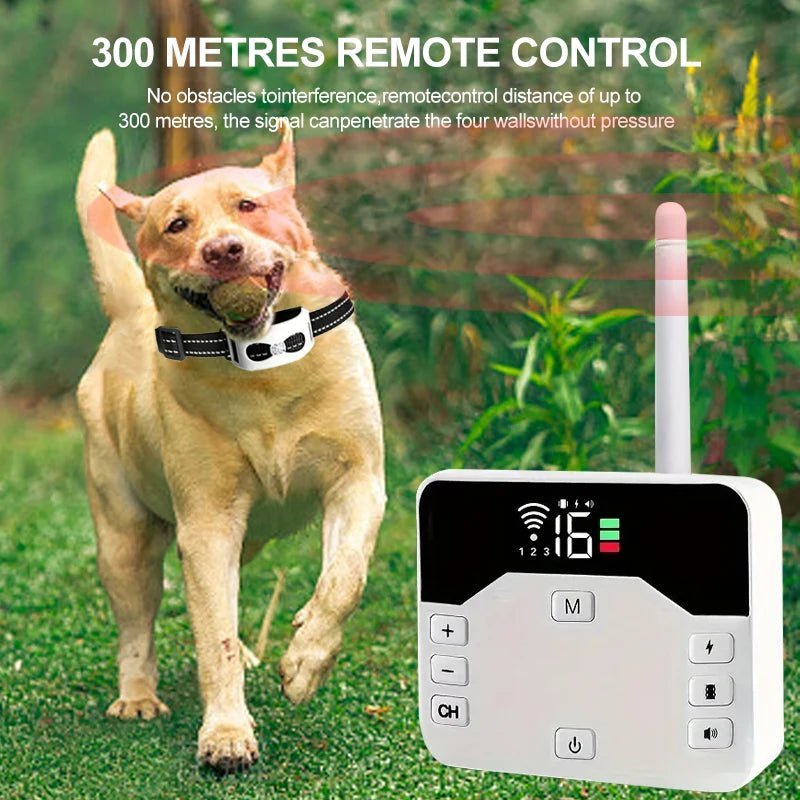 Cerramiento Inalámbrico y Collar de Adiestramiento para Perros 2 en 1 - PawGuard