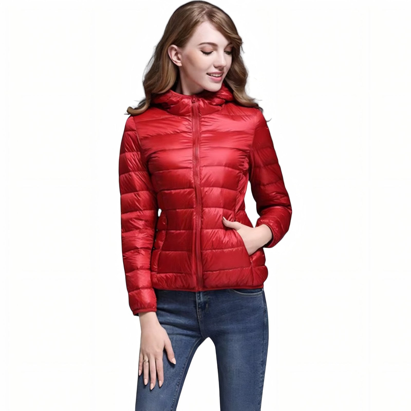 Chaqueta Acolchada de Senderismo Compresible para Mujer