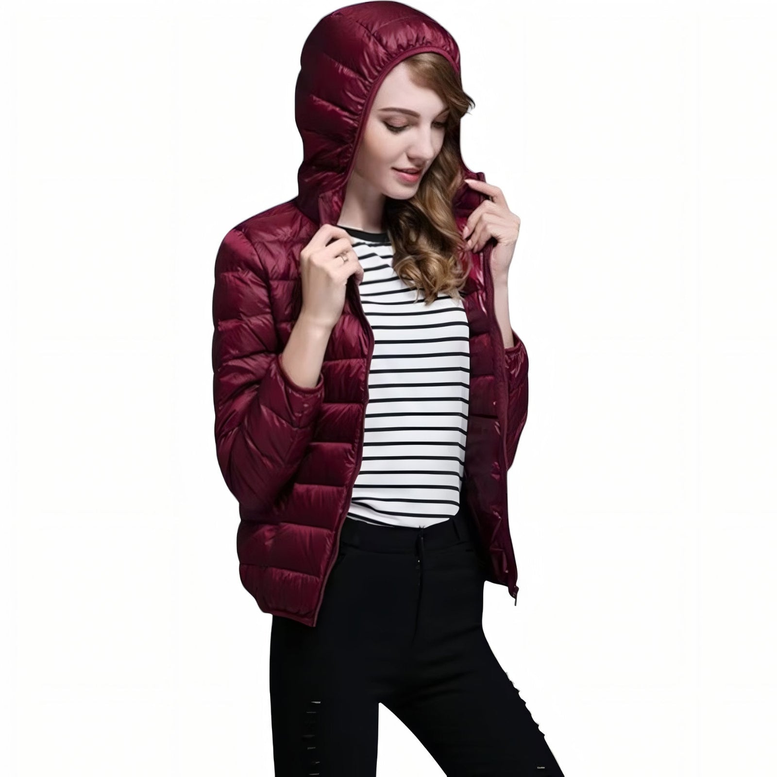 Chaqueta Acolchada de Senderismo Compresible para Mujer