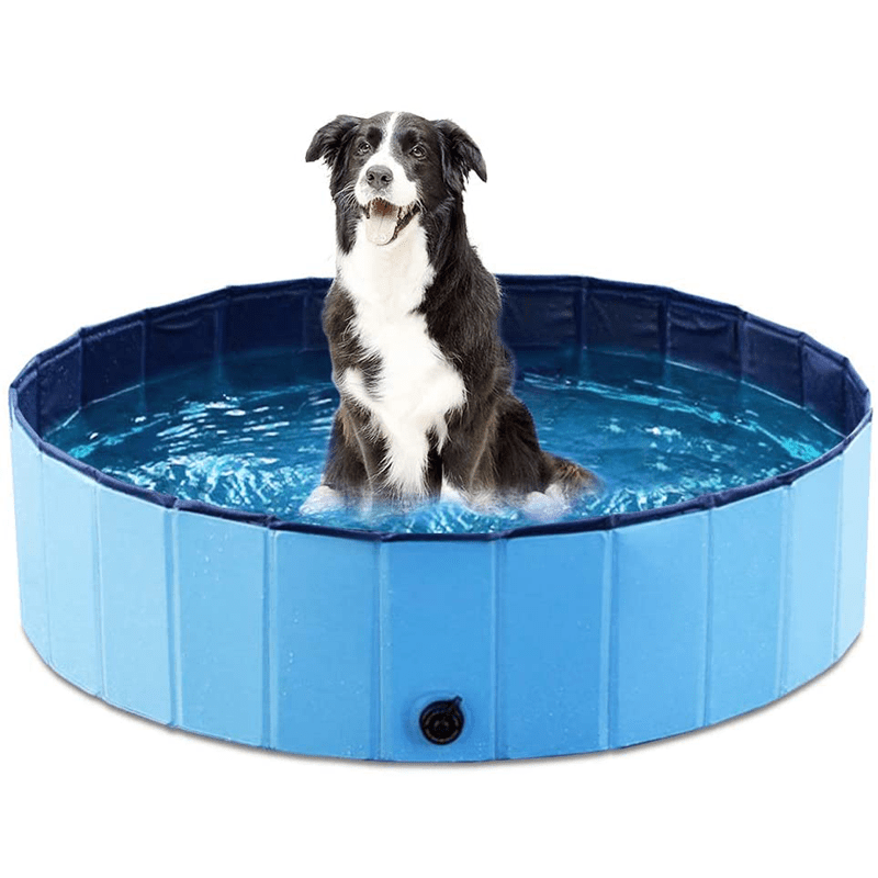 Piscina portátil para perros 80 cm | Bañera plegable para mascotas