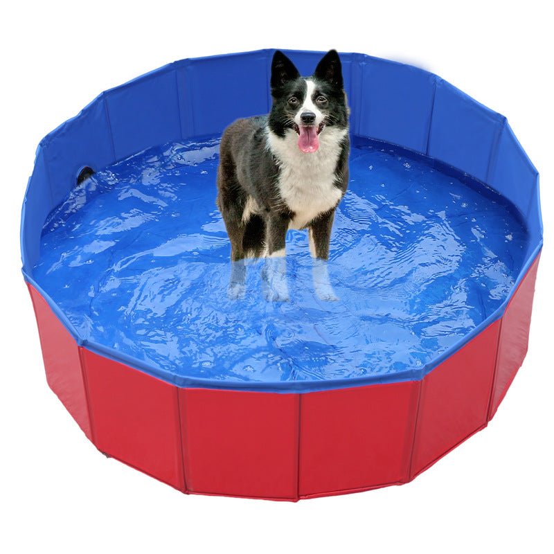 Piscina portátil para perros 80 cm | Bañera plegable para mascotas