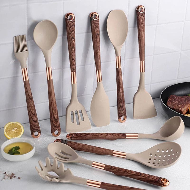 CulinaryEase - Juego de utensilios de cocina de silicona