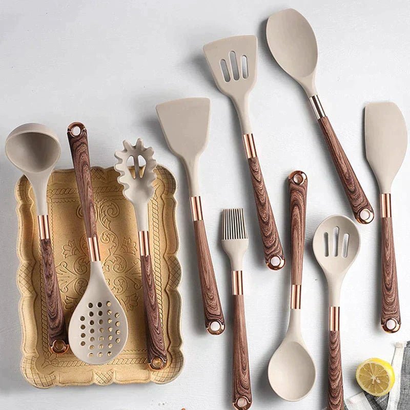 CulinaryEase - Juego de utensilios de cocina de silicona
