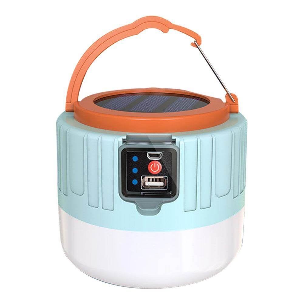 Lámpara LED solar para camping | Recargable y resistente al exterior